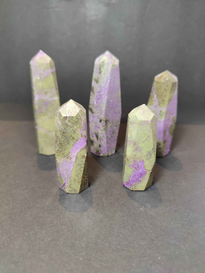 Atlantisite (Stichtite with Serpentine) Polished Tower Sculpture - Smokin Resin Company
