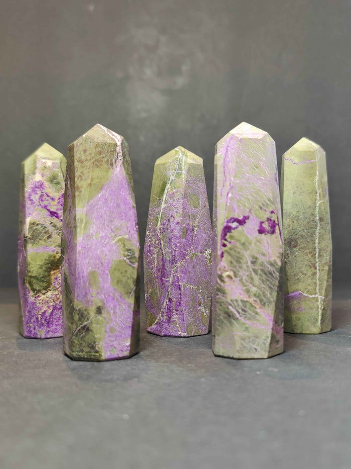 Atlantisite (Stichtite with Serpentine) Polished Tower Sculpture - Smokin Resin Company
