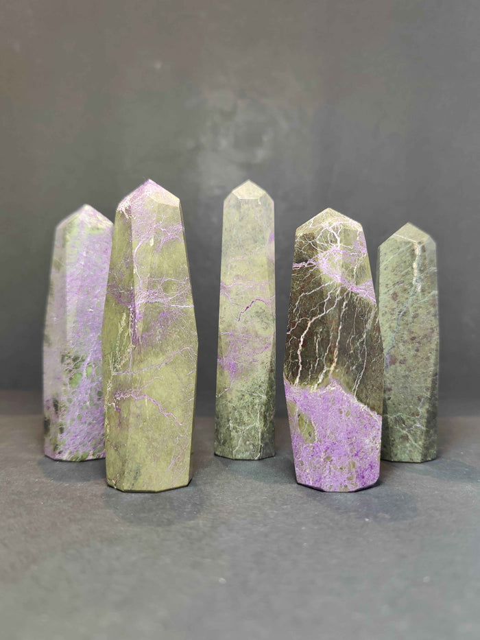 Atlantisite (Stichtite with Serpentine) Polished Tower Sculpture - Smokin Resin Company