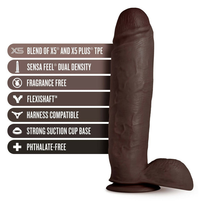 Au Naturel 10in Chocolate Dildo With Suction Cup  Intimates Adult Boutique