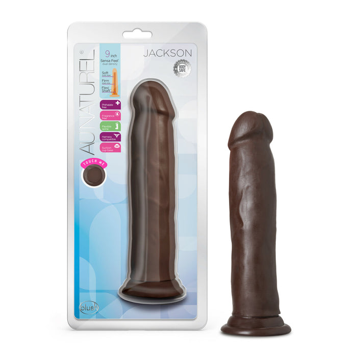 Au Naturel Jackson 9in Dong Chocolate Intimates Adult Boutique