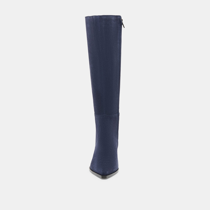 AUGGIE WIDE CALF BOOTS NAVY SUEDE