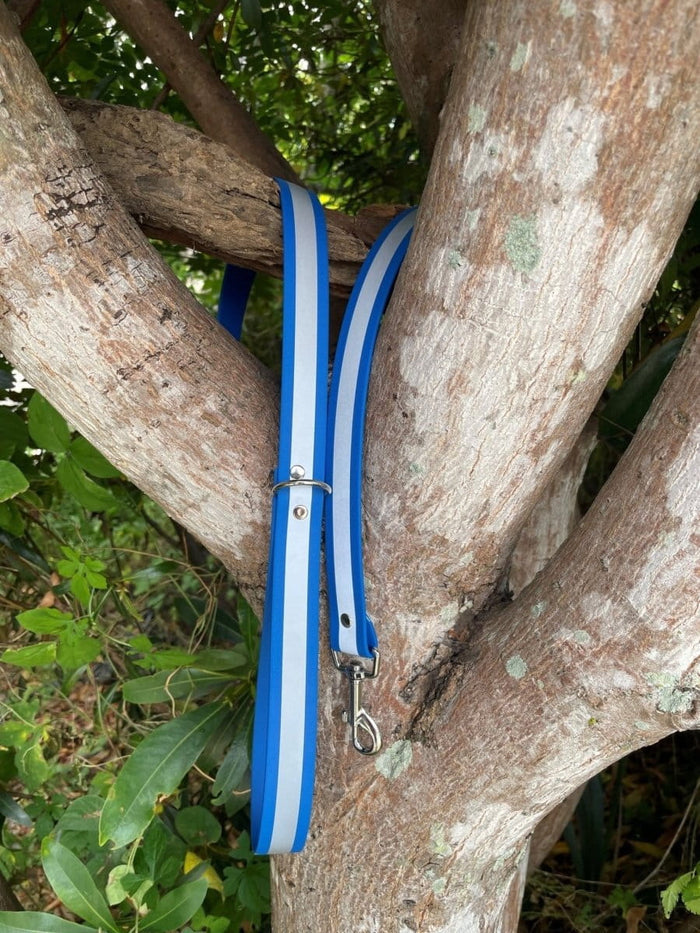 Dogtraining101 Black Biothane Reflective Blue Lead 1.5M
