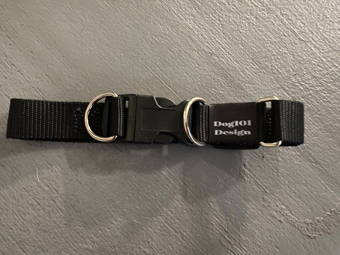 Dogtraining101 Black - Black Clip Double Up Collar