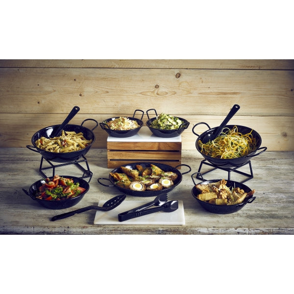 Black Enamel Dish 30 X 8Cm (Box Of 6)