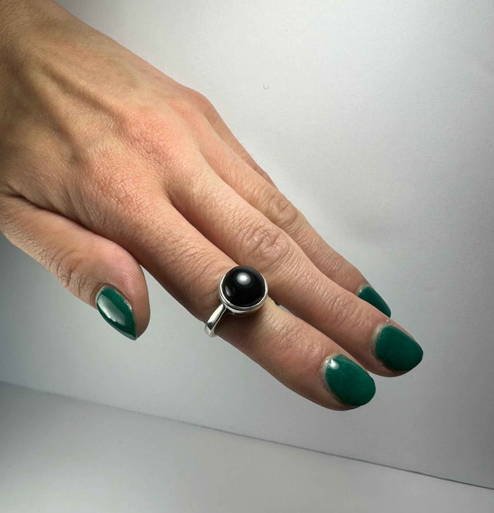 Black Onyx Ring - Size 5 - Smokin Resin Company