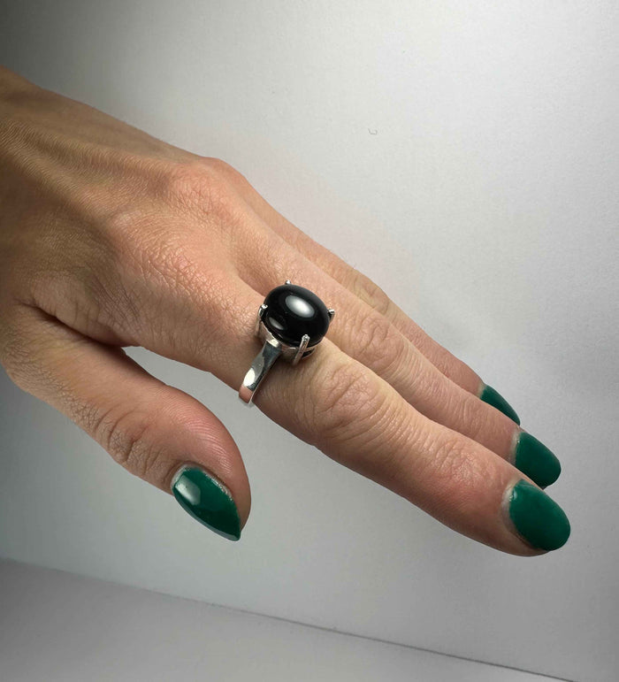 Black Onyx Ring - Size 6 - Smokin Resin Company