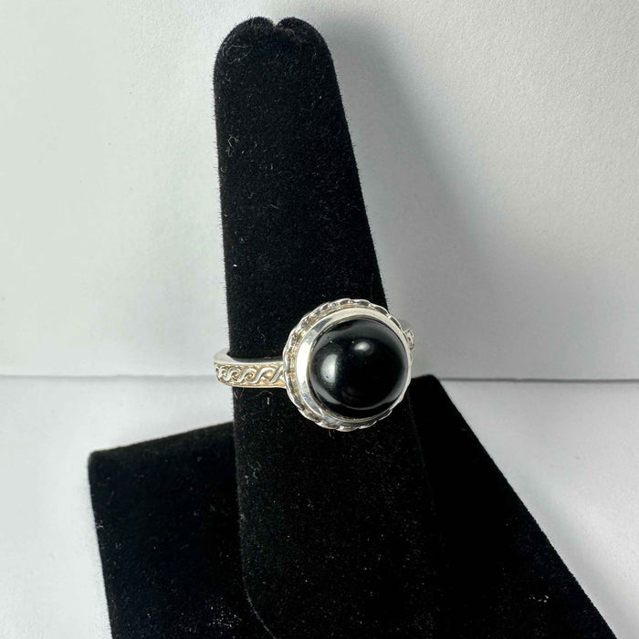 Black Onyx Ring - Size 8 - Smokin Resin Company