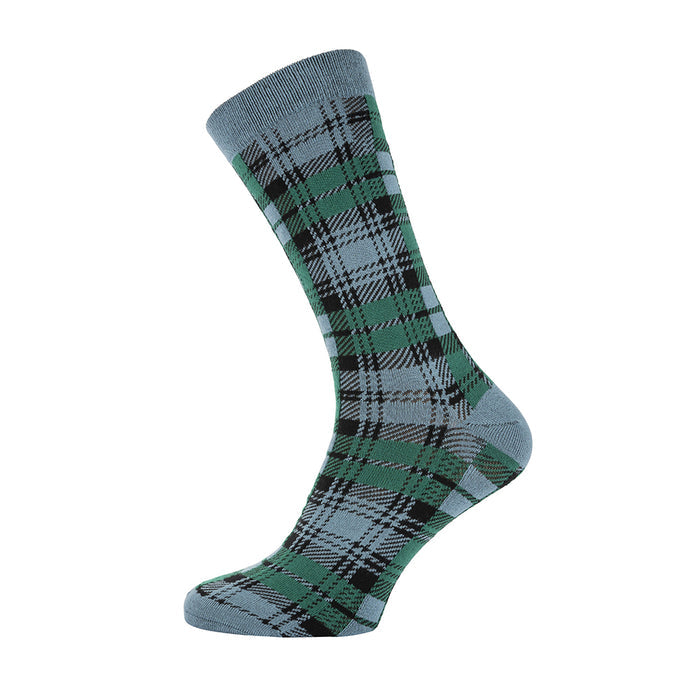 Blue tartan Bamboo crew socks