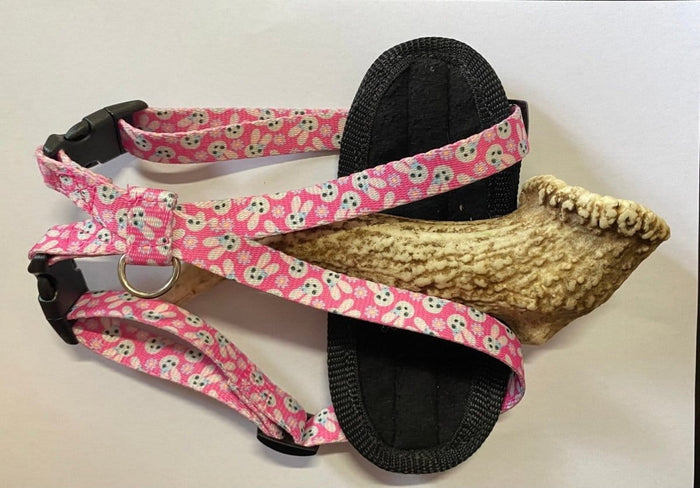 Dogtraining101 Bunnies on Pink Premium Harness (Small)