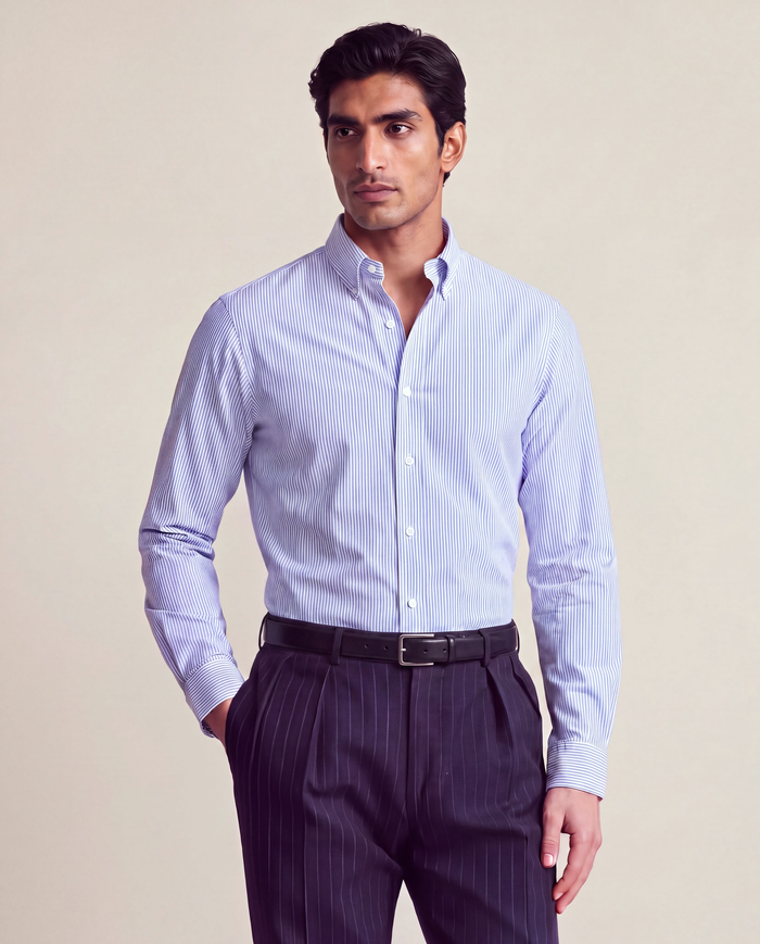 Made to Measure / Bengal Sky Striped Oxford / Standard