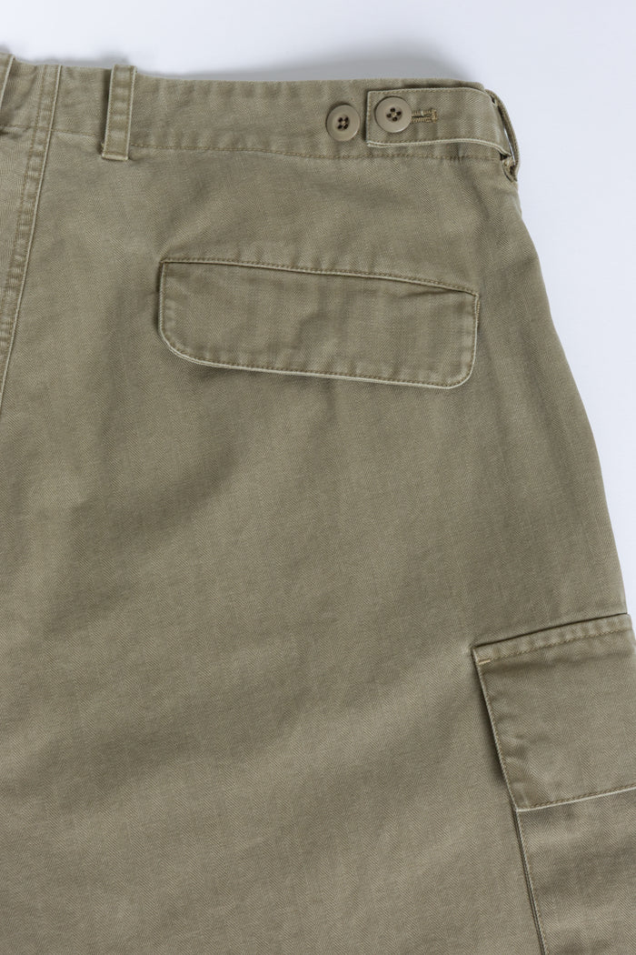 Cargo Pant - Olive Herringbone