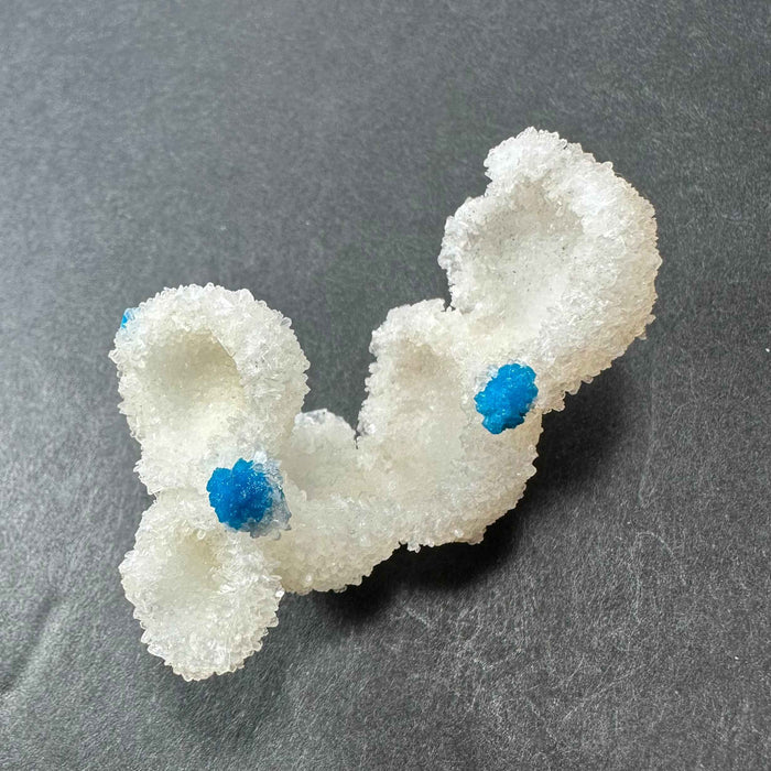 Cavansite Ball 'Floaters' on Stilbite MD - Smokin Resin Company