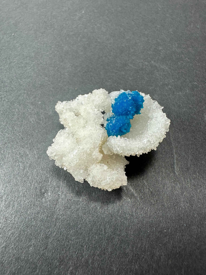 Cavansite Ball 'Floaters' on Stilbite MD - Smokin Resin Company