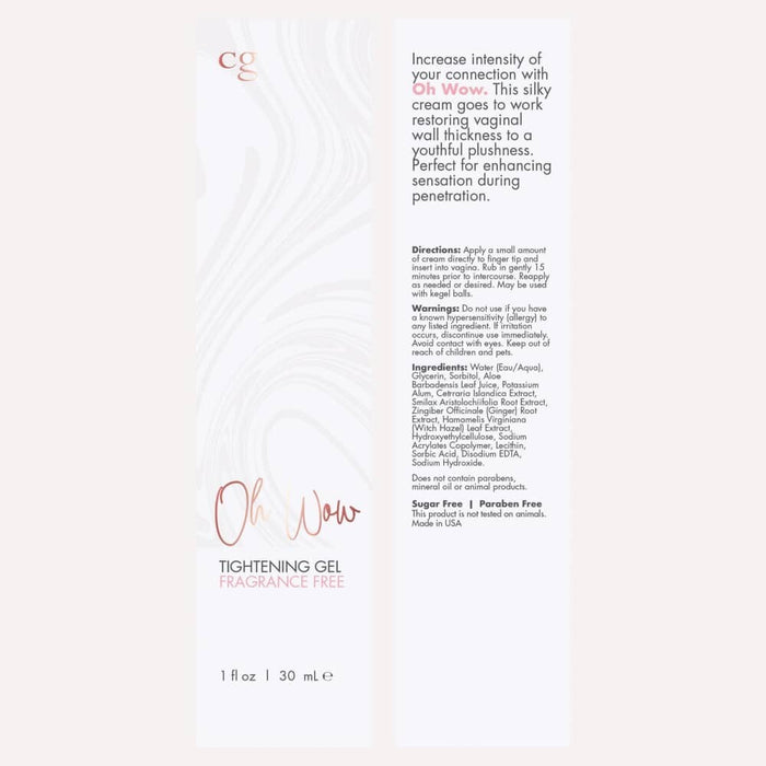 Cgc Oh Wow Tightening Gel 1 Fl Oz  Intimates Adult Boutique