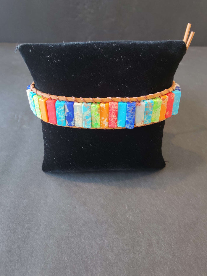 Chakra 7 Colors Stone Beaded Bracelet - Smokin Resin Company