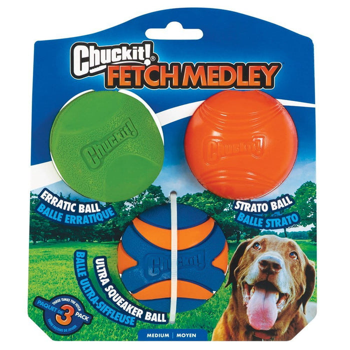 Chuckit Chuckit! FETCH MEDLEY BALLS GEN2 Medium 3pk