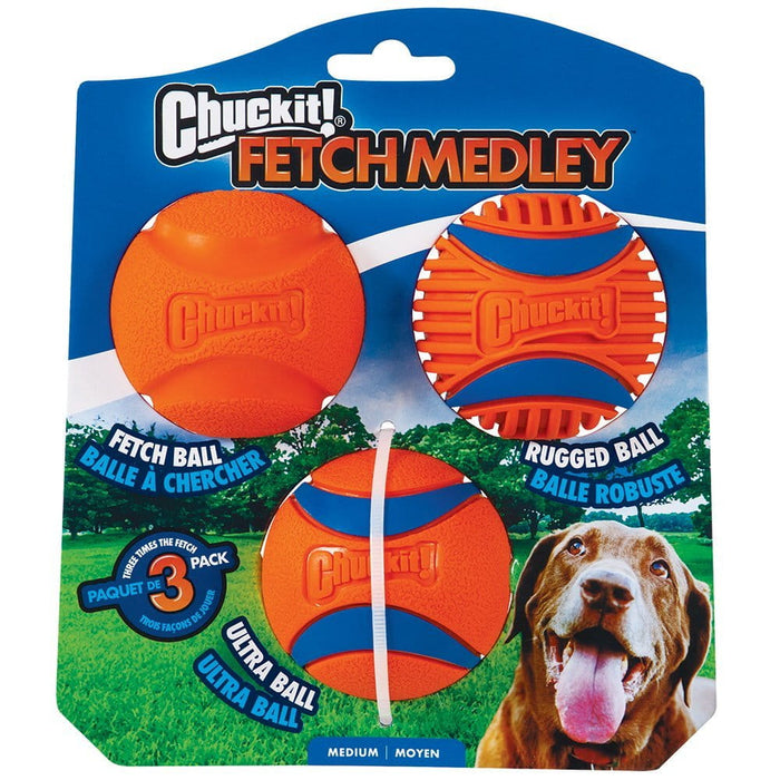 Chuckit Chuckit! FETCH MEDLEY BALLS GEN3 Medium 3pk
