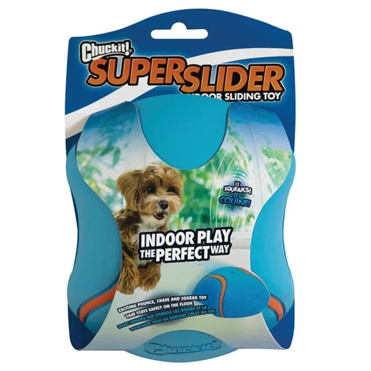Chuckit CHUCKIT INDOOR SUPER SLIDER DURABLE RUBBER DOME DOG SQUEAKER TOY