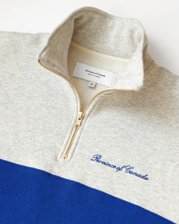 Made in Canada Club Fleece Half Zip Royal - Unisex - Province of Canada
