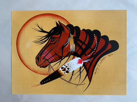 Comanche war pony print made by Gary colbert