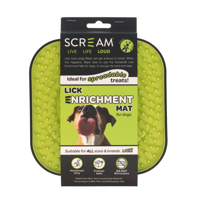 Scream Xtreme Loud Green Crate Style Scream LICK ENRICHMENT MAT