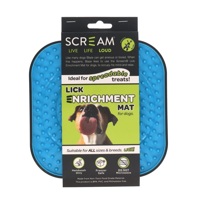 Scream Xtreme Loud Blue Crate Style Scream LICK ENRICHMENT MAT