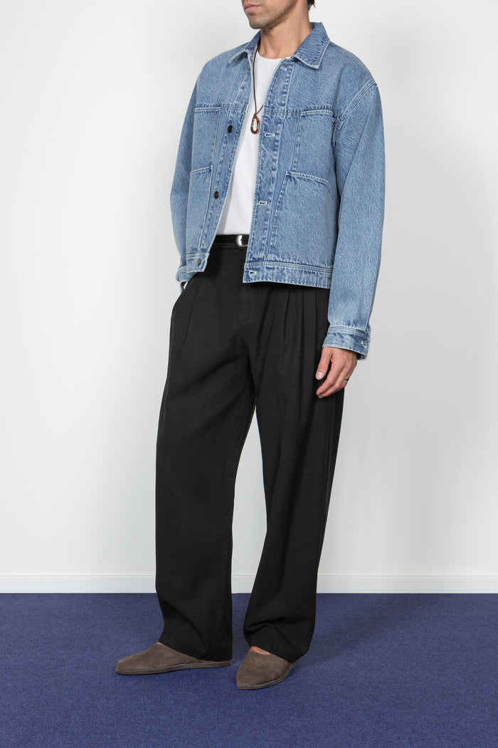 Cropped Four Pocket Trucker Jacket - 90's Stonewashed Denim