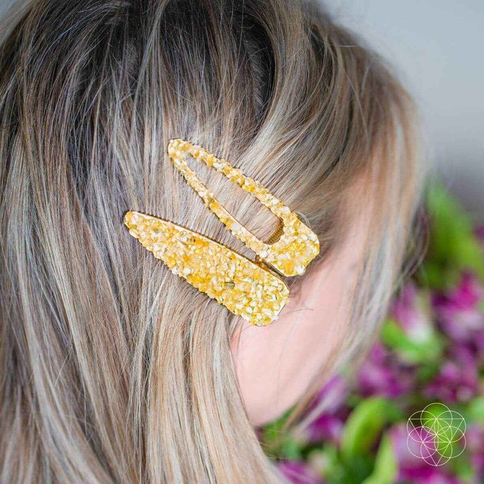 Crown of Prosperity - Citrine Hair Clips (2 pieces)