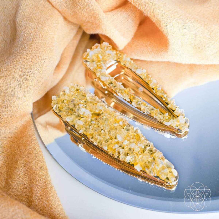 Crown of Prosperity - Citrine Hair Clips (2 pieces)