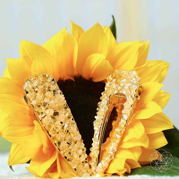 Crown of Prosperity - Citrine Hair Clips (2 pieces)