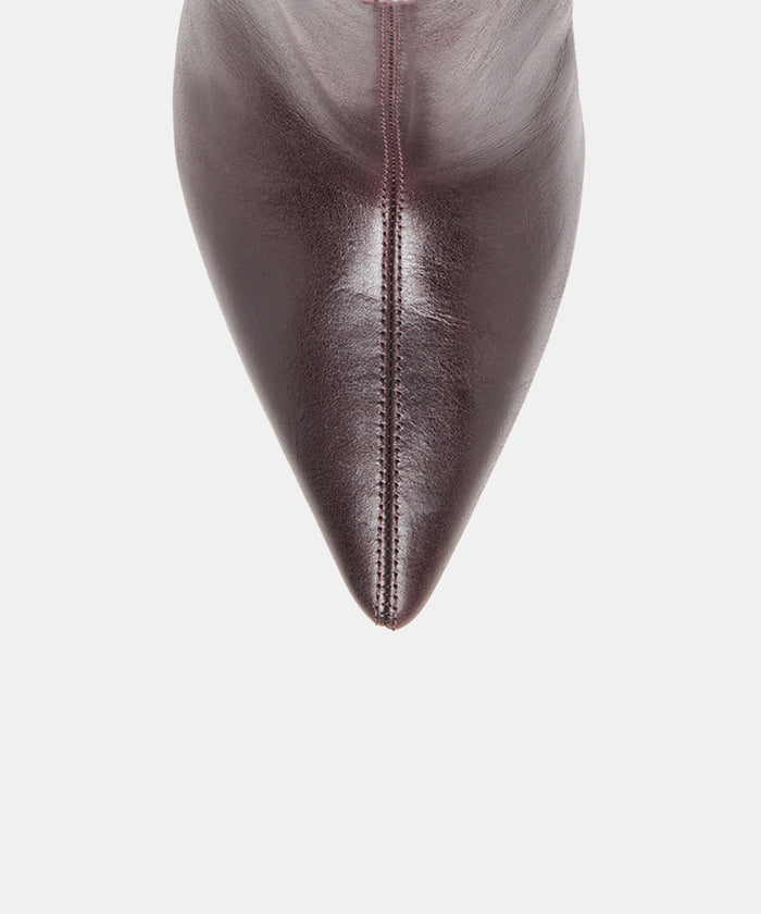 CRUZ BOOTIES BLACKBERRY LEATHER