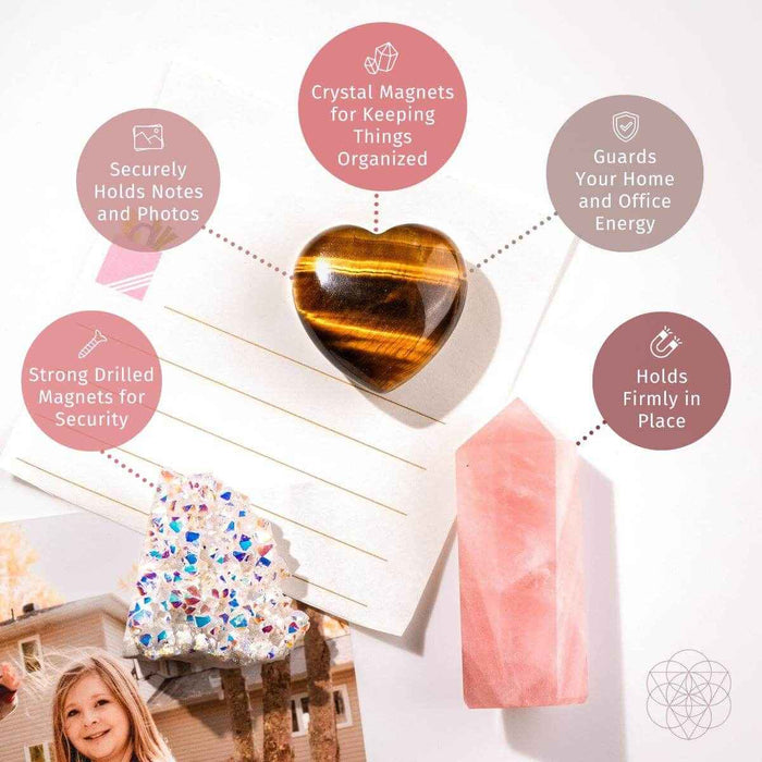 Crystal Fridge Magnets - Trio of Protection & Comfort