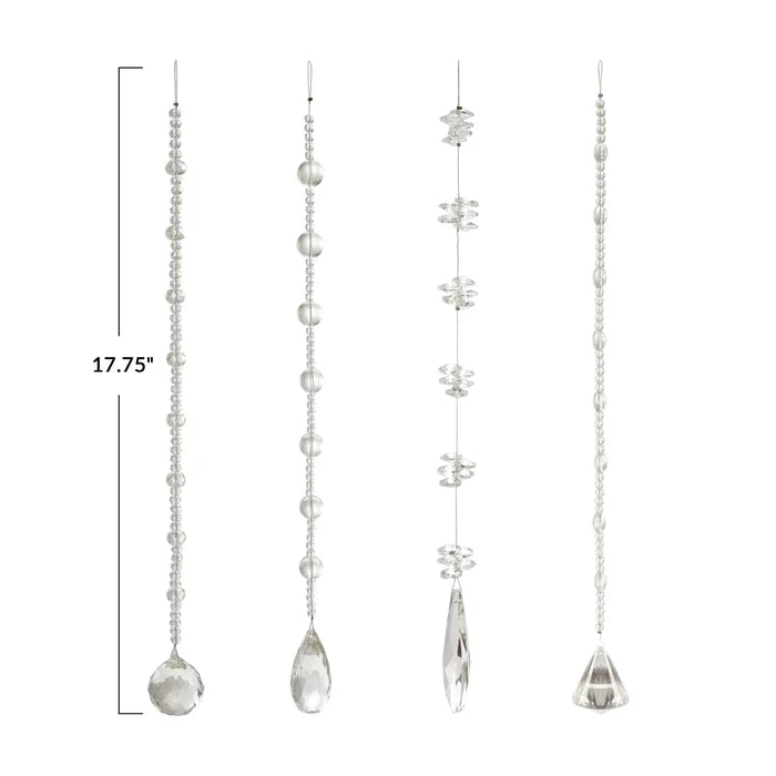 Crystal Hanging Beaded Drop