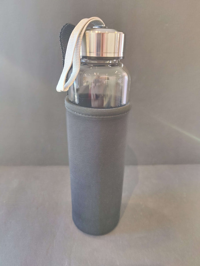 Crystal Infused Stainless Steel & Glass 16oz Water Bottle with Insulation Sleeve - Smokin Resin Company