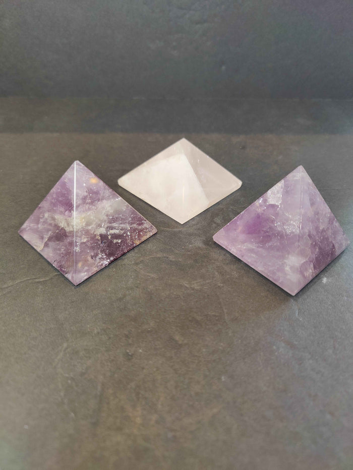 Crystal Polished Pyramid Sculpture Assorted Stones - Smokin Resin Company