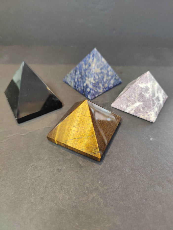 Crystal Polished Pyramid Sculpture Assorted Stones - Smokin Resin Company