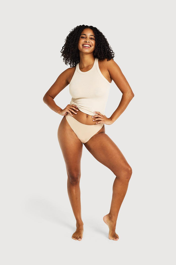 D2002 - Modibodi Seamfree Hi-Leg Cheeky Light-Moderate
