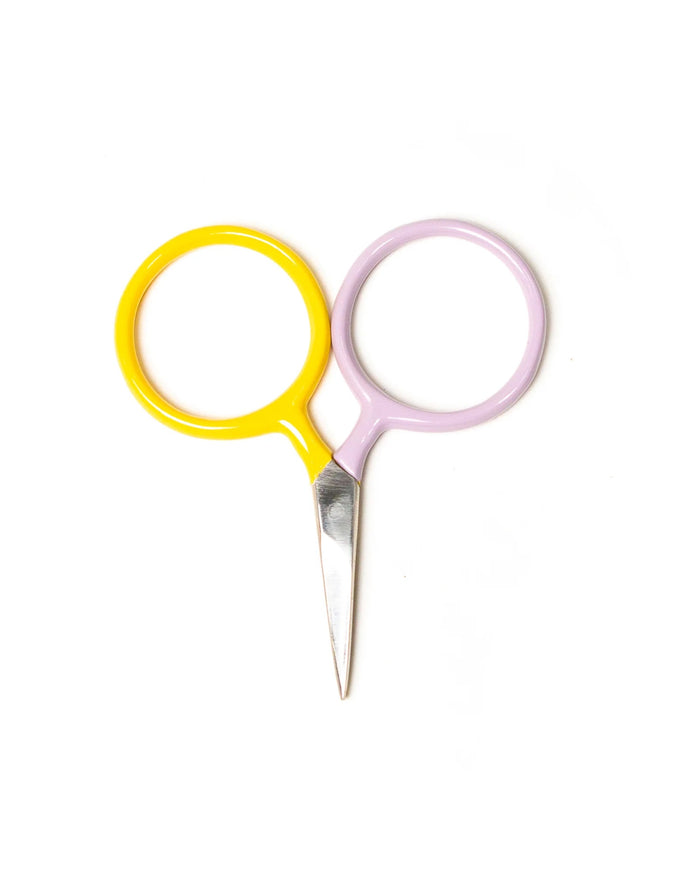 DEGEN Two Tone Circle Mini Scissors Lilac+Yellow