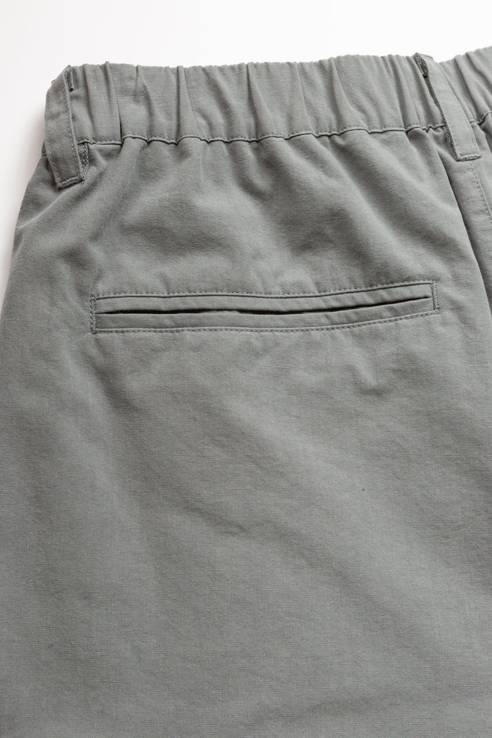 Double Pleated Pull-On Short - Light Slate