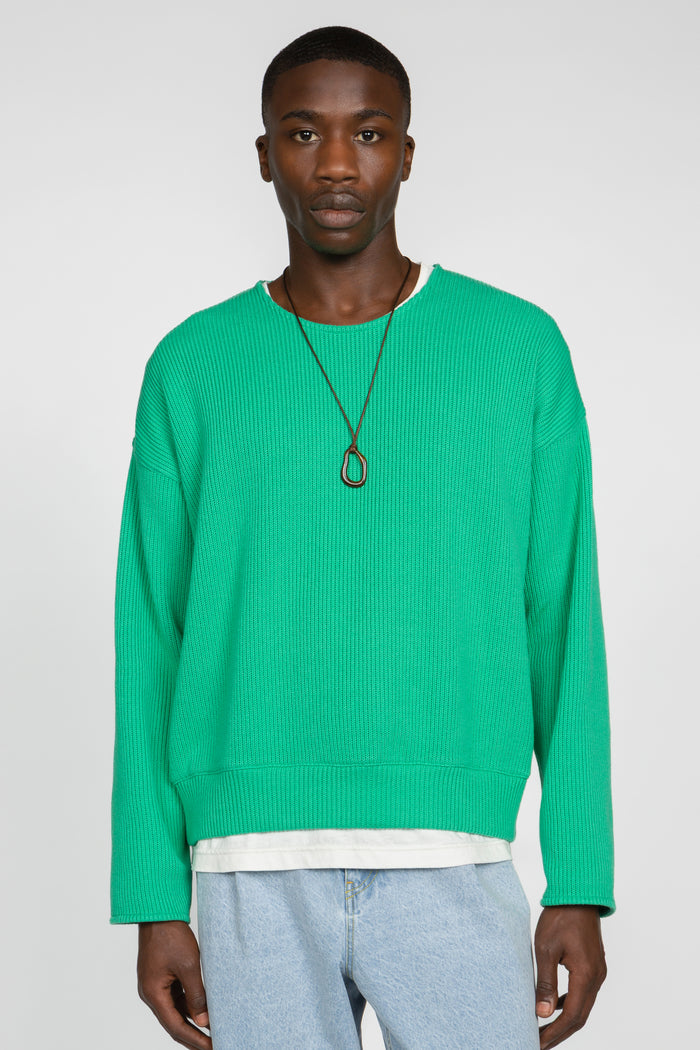 Drop Shoulder Sweater - Aquamarine