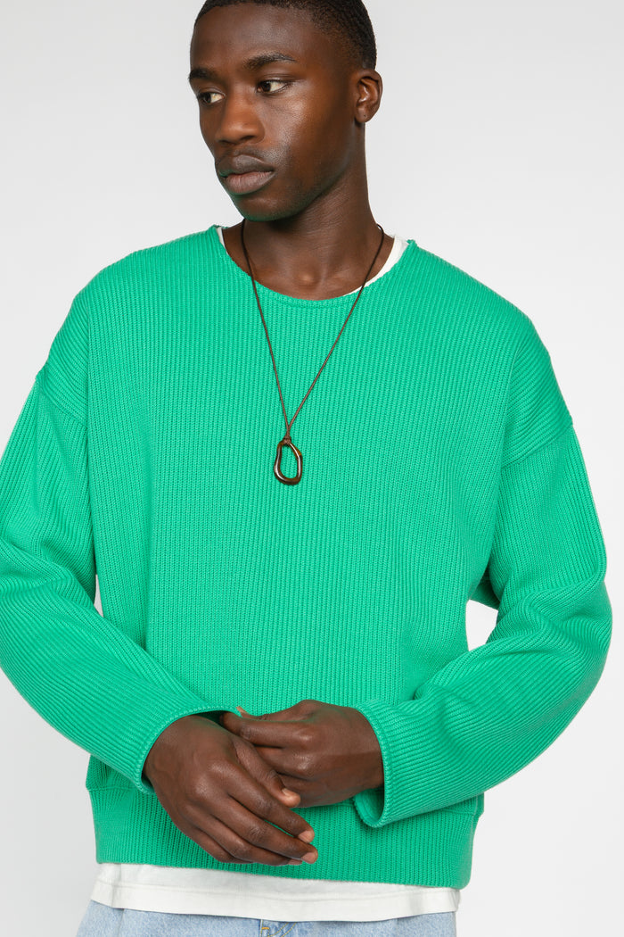 Drop Shoulder Sweater - Aquamarine