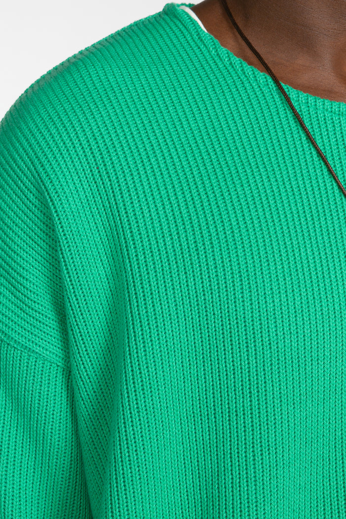 Drop Shoulder Sweater - Aquamarine