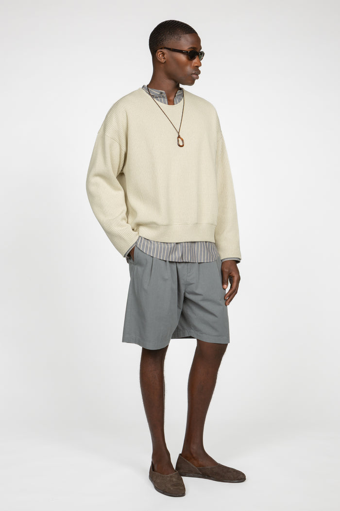Drop Shoulder Sweater - Stone