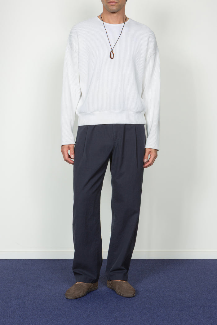 Drop Shoulder Sweater - White