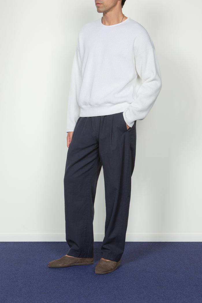 Drop Shoulder Sweater - White