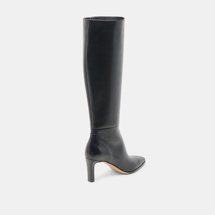 EMMI EXTRA WIDE CALF BOOTS BLACK LEATHER