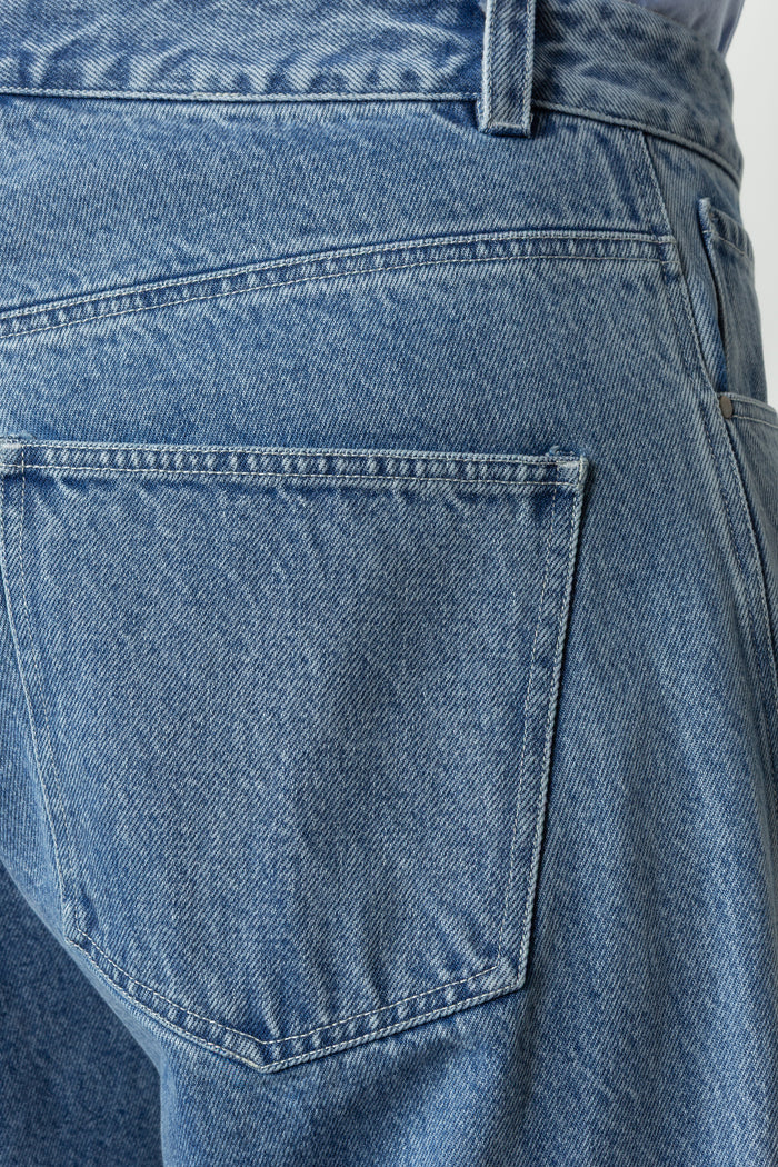 Five Pocket Twisted Seam Pant - 90's Stonewashed Denim