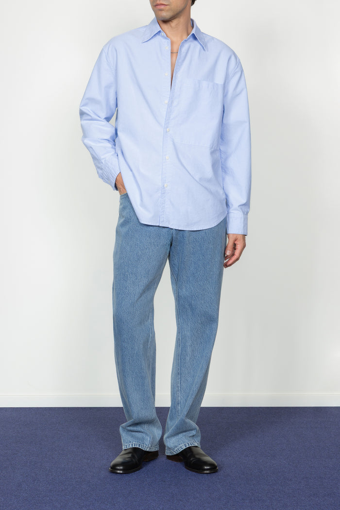 Five Pocket Twisted Seam Pant - 90's Stonewashed Denim