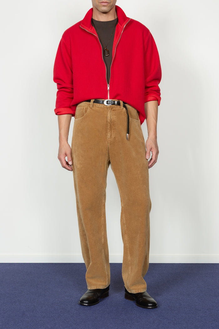 Five Pocket Twisted Seam Pant - Caramel Corduroy